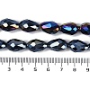 Opaque Solid Color Electroplate Glass Beads Strands EGLA-N013-P8mm-B01-4