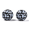 Printed Schima Wooden Beads WOOD-T021-108B-2