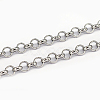 Non-Tarnish 3.28 Feet 304 Stainless Steel Rolo Chains X-CHS-L001-28-4mm-1