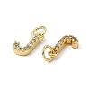 Real 18K Gold Plated Brass Micro Pave Clear Cubic Zirconia Charms KK-E068-VB452-J-3