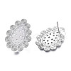 Brass Stud Earring Findings KK-N232-336P-2