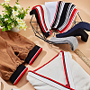 BENECREAT 4Pcs 2 Colors 95% Cotton & 5% Elastic Fiber Ribbing Fabric for Cuffs FIND-BC0004-37-5