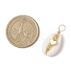 Natural Cowrie Shell Copper Wire Wrapped Pendants PALLOY-JF02932-02-2