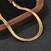 304 Stainless Steel Herringbone Chains Bracelet for Men Women BJEW-D450-01G-02-5