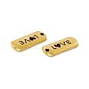 Tibetan Style Alloy Rectangle with Word Love Pendants TIBEP-Q043-069AG-RS-4