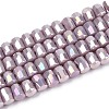 Electroplate Opaque Glass Beads Strands EGLA-N022-09A-C02-1