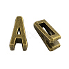Tibetan Style Alloy Letter Slide Charms X-TIBEB-Q055-01AB-NR-1