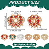 36Pcs 6 Colors Alloy Connector Cabochon Settings FIND-PH0061-67-5