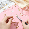 10Pcs 10 Styles Brass Pave Natural White Shell Pendants KK-CJ0002-56-5
