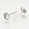 Tarnish Resistant 304 Stainless Steel Stud Earring Findings STAS-T020-4x12-2