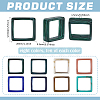 80Pcs 8 Colors Acrylic Bead Frame OACR-ME0001-17-2