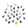 Natural & Synthetic Mixed Gemstone Oval Pendants G-NH0025-15P-1