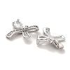 Brass Micro Pave Clear Cubic Zirconia Charms KK-C054-04P-2