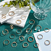 2 Sets 2 Styles Plastic Imitation Pearl Open Cuff Rings Set RJEW-AN0001-07-5