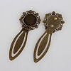 Antique Bronze Iron Bookmark Cabochon Settings X-PALLOY-N0084-03AB-NF-2