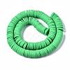 Flat Round Handmade Polymer Clay Beads CLAY-R067-12mm-08-3
