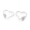 Brass Micro Pave Cubic Zirconia Screw Carabiner Lock Charms ZIRC-I031-15P-2