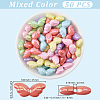 50Pcs UV Plating Opaque Acrylic Beads OACR-PA0001-88-2