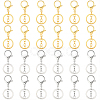 24Pcs 2 Caolors Alloy Keychain Clasps KEYC-SC0001-81-1