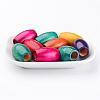 Mixed Lead Free Oval Natural Wood Beads X-WOOD-S619-M-LF-1