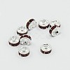 Brass Grade A Rhinestone Spacer Beads RSB036NF-09-1