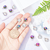16Pcs 2 Color Glass Charms GLAA-DC0001-02-2