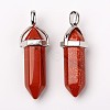 Natural Red Jasper Double Terminated Pointed Pendants X-G-F295-04D-2