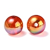 UV Plating Rainbow Iridescent Acrylic Beads PACR-E001-03-3