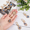 Nbeads 7Pcs 7 Style Evil Eye Resin Pendant Decorations AJEW-NB0003-92-3