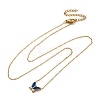 304 Stainless Steel Cubic Zirconia Butterfly Pendant Necklaces LS-NJEW-Z057-05A-G-4