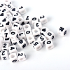 Opaque Acrylic European Beads SACR-Q126-03A-1