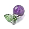 Natural  Amethyst Fruit Pendants PALLOY-TA00077-04-3