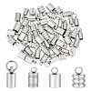 60Pcs 4 Style 201 & 304 Stainless Steel Cord Ends STAS-UN0047-78-1