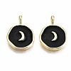 Brass Enamel Pendants KK-S356-198B-NF-1