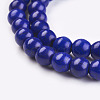 1 Strand Dyed Medium Blue Round Synthetic Turquoise Beads Strands X-TURQ-G106-6mm-02N-3