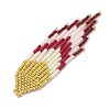 Seed Beads Beaded Charms PALLOY-MZ00221-4