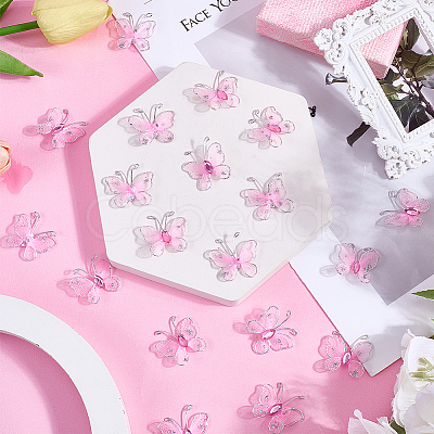 80Pcs Lace Butterfly Display Decorations DIY-CP0012-97-1