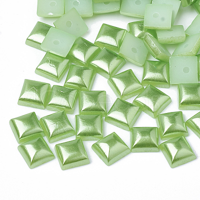 ABS Plastic Imitation Pearl Cabochons SACR-R748-6x6mm-Z7-1