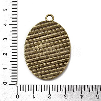 Tibetan Style Zinc Alloy Pendant Cabochon Settings TIBEP-M004-01AB-NR-1