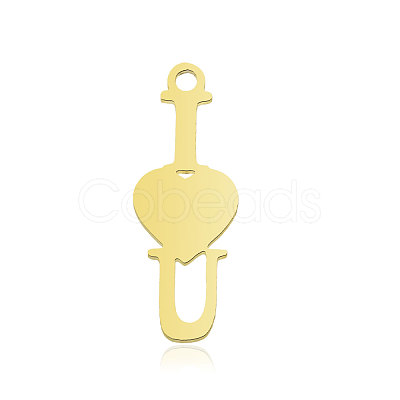 201 Stainless Steel Pendants Ion Plating(IP) STAS-N090-LA876-2-1