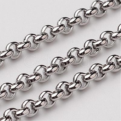Tarnish Resistant 304 Stainless Steel Rolo Chains CHS-K001-99C-1