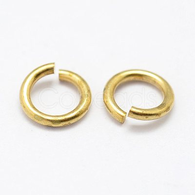 Brass Saw Cut Open Jump Rings KK-P096-08-B-1