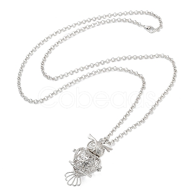 Brass Pendant Necklaces NJEW-P299-A01-P-1