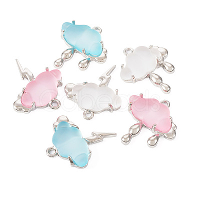 6Pcs 6 Styles Opaque Resin Pendants FIND-TA0002-50-1