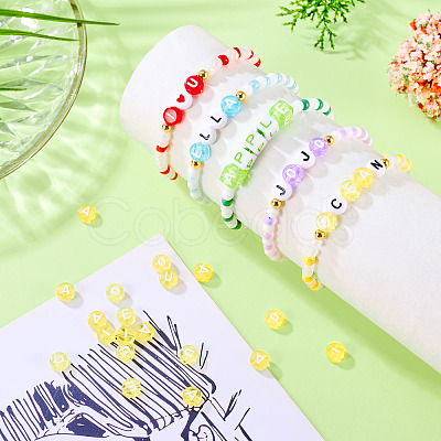 100Pcs 5 Styles Transparent Acrylic Beads TACR-TA0001-54A-1