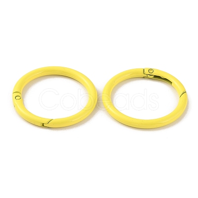 Spray Painted Alloy Spring Gate Rings FIND-WH0120-89B-01-1