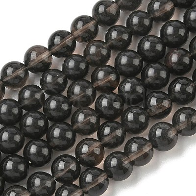 Natural Ice Obsidian Beads Strands X-G-P590-A03-8mm-02-1