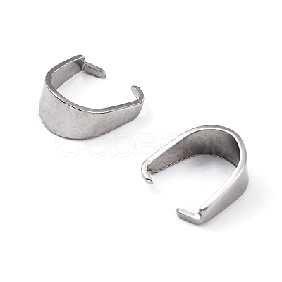 Tarnish Resistant 304 Stainless Steel Snap on Bails X-STAS-R048-9x7mm-1