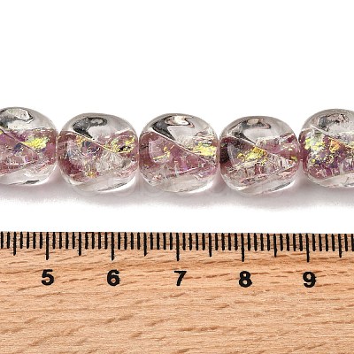 Handmade Foil Lampwork Beads Strands FOIL-C002-01I-1