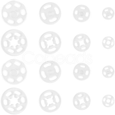 80Sets 4 Styles Resin Snap Buttons FIND-CY0001-44-1